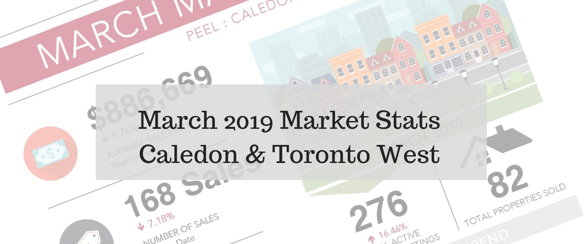 MARCH 2019 MARKET STATS FOR CALEDON & TORONTO WEST
