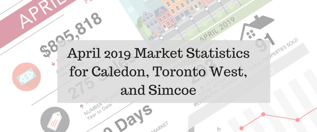 April 2019 Market Statistics for Caledon, Toronto West, and Simcoe
