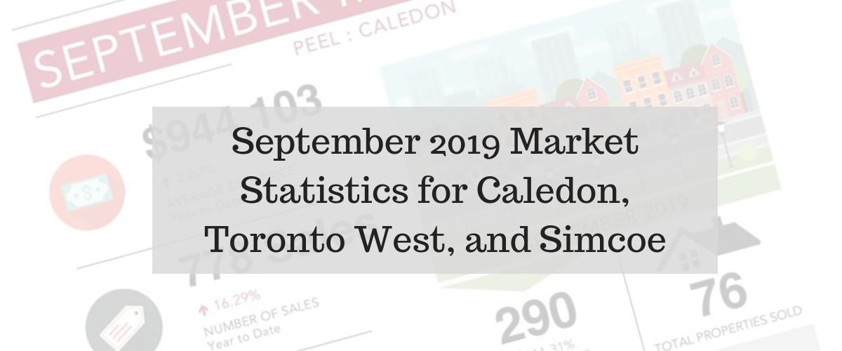 September 2019 Housing Market Statistics for Caledon, New Tecumseth, and Toronto West