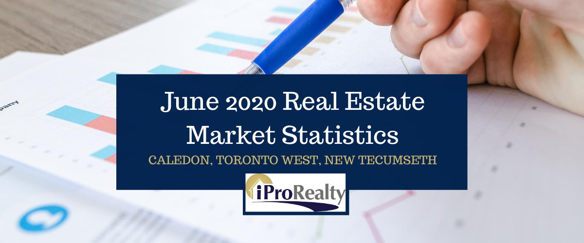 June 2020 Housing Market Statistics for Caledon, Toronto-West, and Simcoe