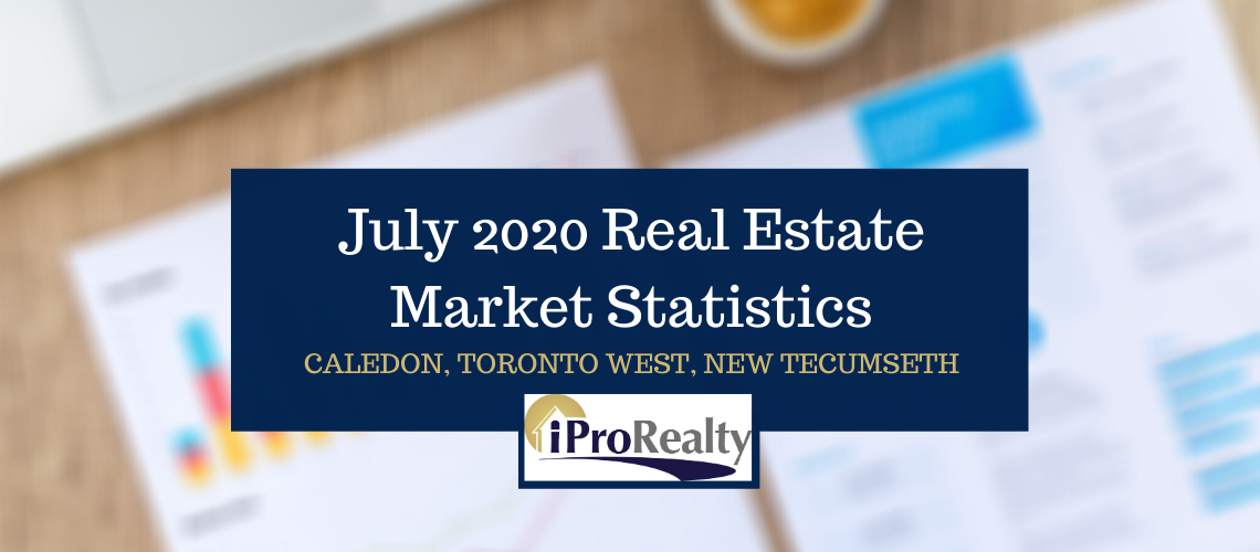 July 2020 Housing Market Statistics for Caledon, Toronto-West, and Simcoe